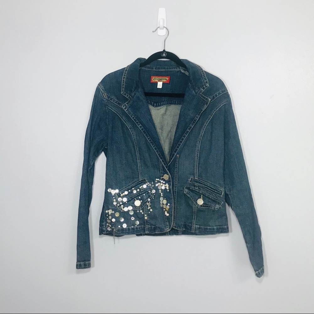 Boom Boom Jeans Denim Blazer Size Large